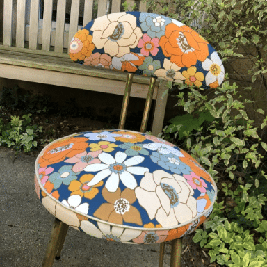 chaise-motif-fleuri